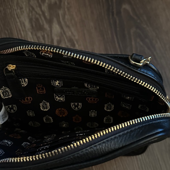 Vera Bradley Black and Gold Leather Crossbody Bag - Picture 3 of 3